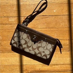 Brown Coach Wristlet